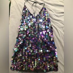 Sparkly Open Back Dress